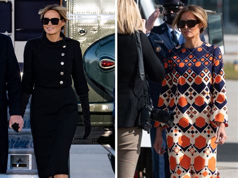 What Melania Trump wore: Black suit in DC, Gucci .